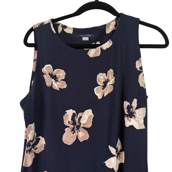 Tommy Hilfiger Women's Navy Blue Stretch Work Shift Dress Floral Print Size 10 - Picture 3 of 8
